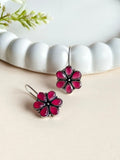 Cubic Zirconia Oxidised Stud Earrings | AMOLA