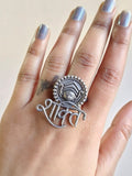 Silver Look Alike Shakti Divine Adjustable Ring | AMOLA