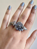 Adjustable Oxidised Silver Ghungroo Ring | AMOLA