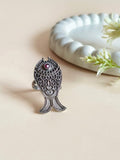 Oxidised Silver Plated Adjustable Fish Finger Rings for Bold Style | AMOLA