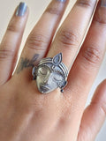 925 Silver Plated Kanha Ji Ring Adjustable | Shop from AMOLA