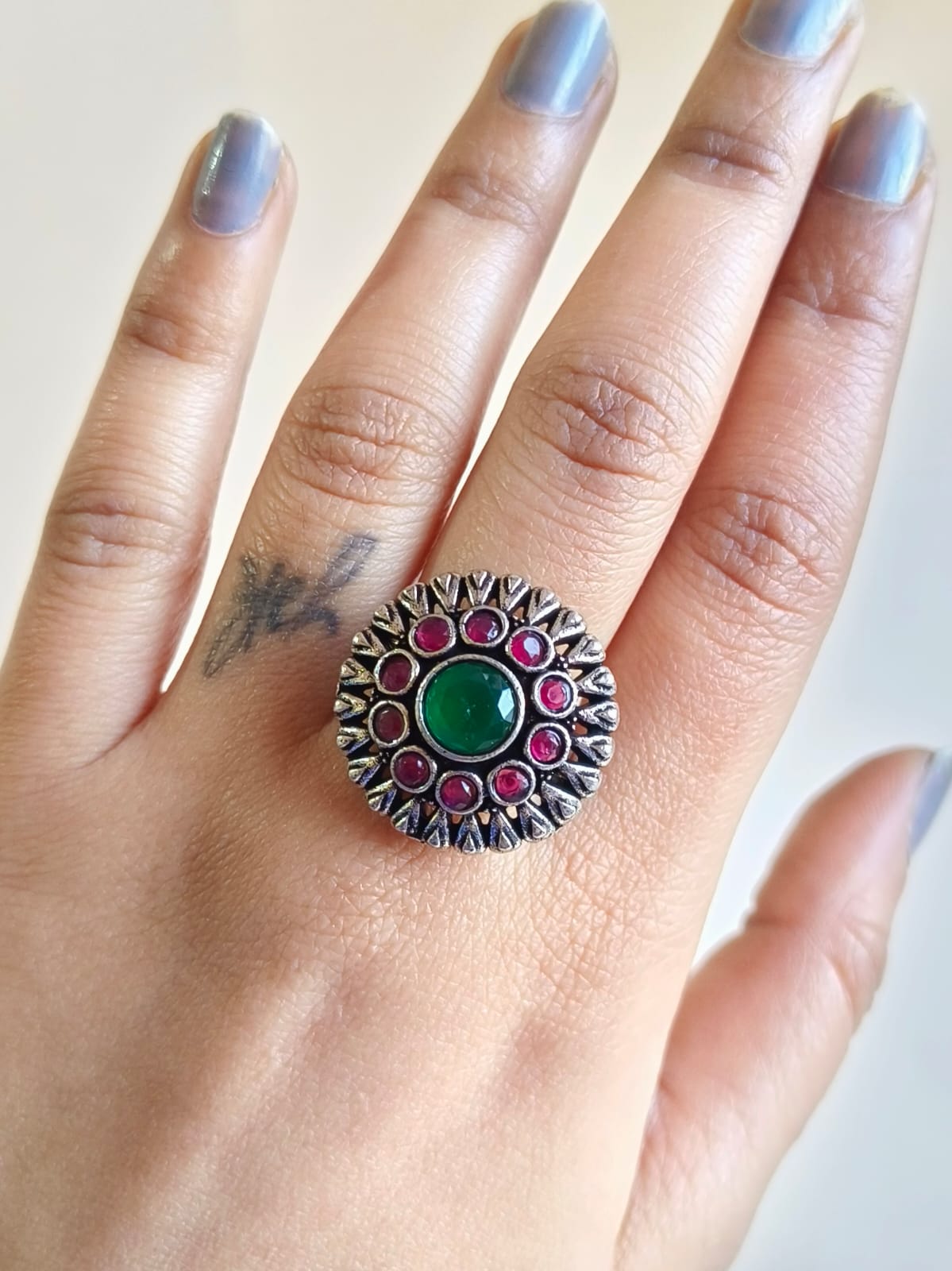 Elegant German Silver Ring | AMOLA