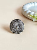 Divine Oxidised Mata Ji Finger Ring | AMOLA