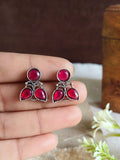 Tiny Oxidised Stud Earrings | AMOLA
