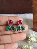 Tiny Oxidised Stud Earrings | AMOLA