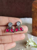 Tiny Oxidised Stud Earrings | AMOLA