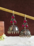 Monalisa Stone Oxidised Jhumka | AMOLA