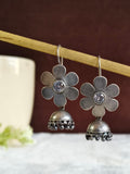 Oxidised Flower Oxidised Hook Jhumki | AMOLA