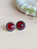 Replica Stone Oxidised Stud | AMOLA