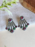 Stone Studded Oxidized Earrings | AMOLA