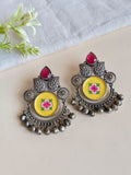 Chand Wali Enamel Earring with Ghungroo | AMOLA
