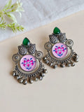 Chand Wali Enamel Earring with Ghungroo | AMOLA