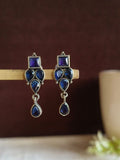 Silver Replica Stone Stud Earrings | AMOLA