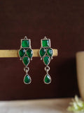Silver Replica Stone Stud Earrings | AMOLA