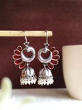 Peacock Oxidised Jhumka Earrings | AMOLA