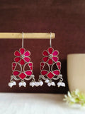 Floral Hook Earrings Silver | AMOLA