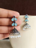Brass Black Oxidised Jhumka | AMOLA