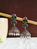 Brass Black Oxidised Jhumka | AMOLA