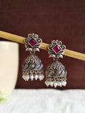 Elegant Silver-Plated Pearl Brass Earrings | AMOLA