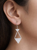 Elegant Silver-Plated Kite Hook Earrings | AMOLA