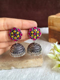 High-Quality German Silver Jhumka Earrings Perfect for Ethnic Attire | AMOLA