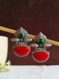German Silver Oxidised Earrings | AMOLA