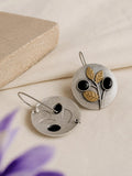 Coin Shaped Oxidised Earrings | AMOLA
