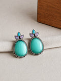 Shop Monalisa Oval Casual Stud Earrings Online | AMOLA