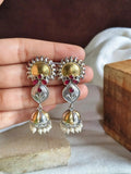 Golden Oxidised Jhumka | AMOLA