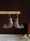 Silver Oxidized Bird Hook Earrings | AMOLA